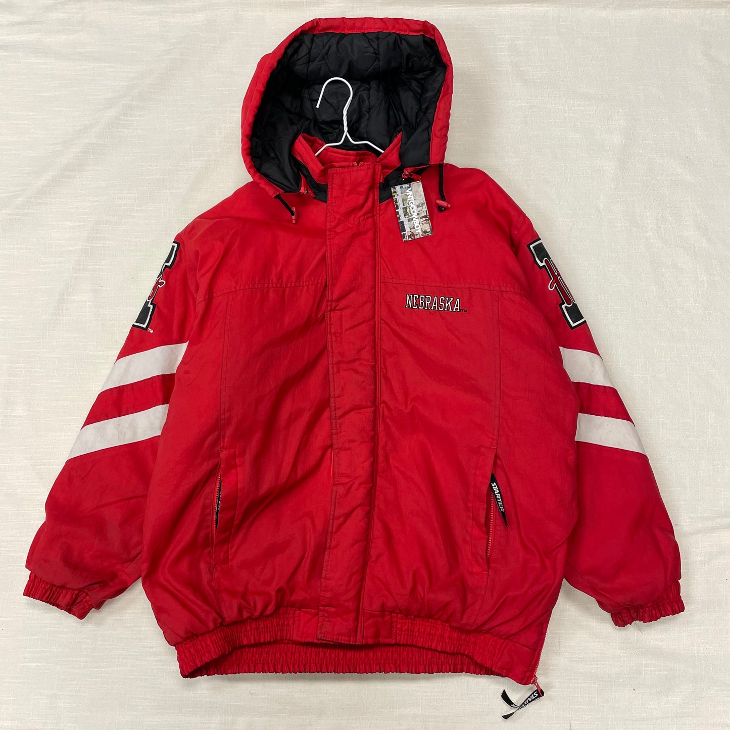 Vintage Nebraska Huskers STARTER Puffer Jacket XL
