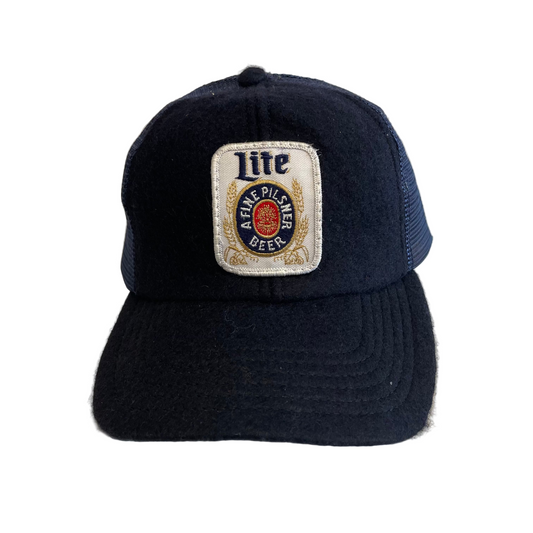 Vintage Miller Lite Beer Snapback Trucker Hat