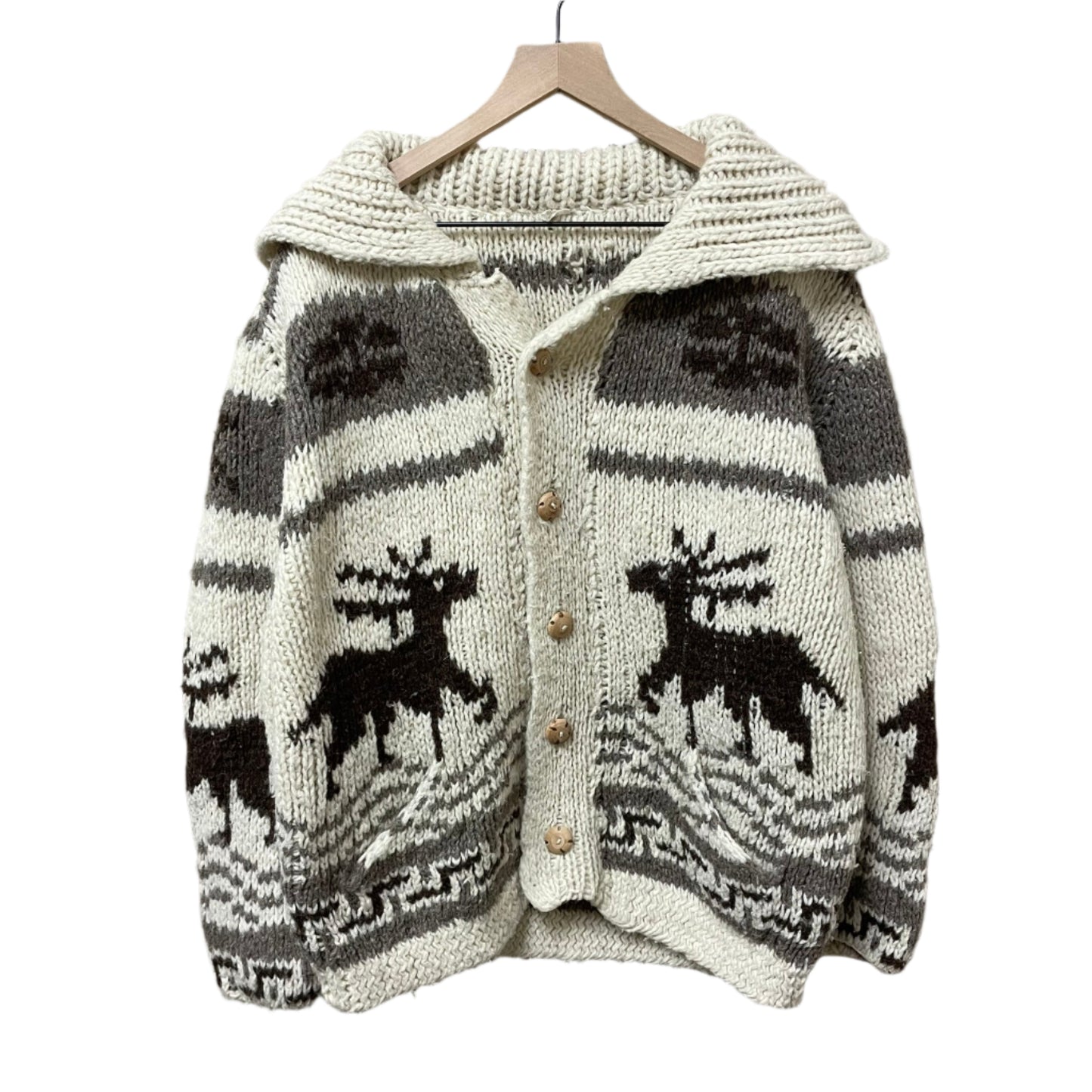 Vintage Deer Kanata Cowichan Tribe Sweater L