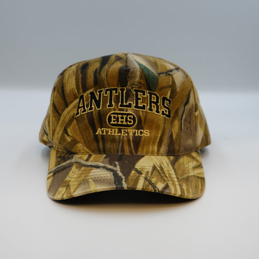 Vintage Antlers Athletics Camo Snapback Hat