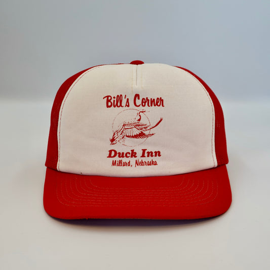 Vintage Bill's Corner Duck Inn Milford Nebraska Snapback Hat
