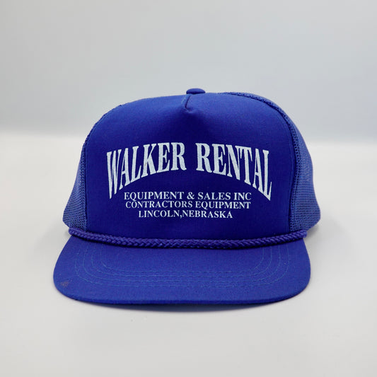 Vintage Walker Rental Equipment & Sales Lincoln Nebraska Snapback Trucker Hat