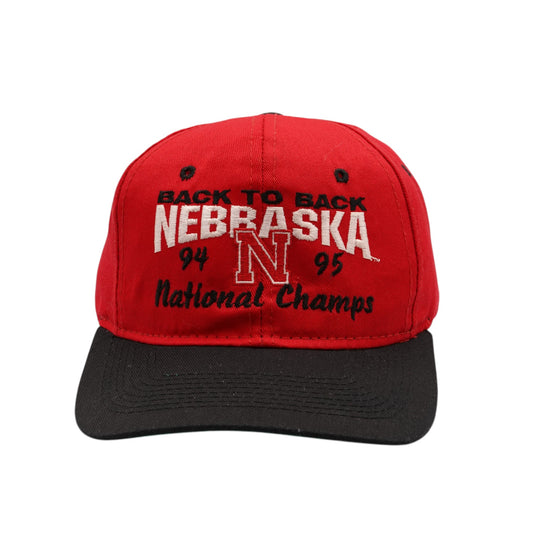 Vintage Nebraska Huskers 1994 1995 National Champs Snapback Hat