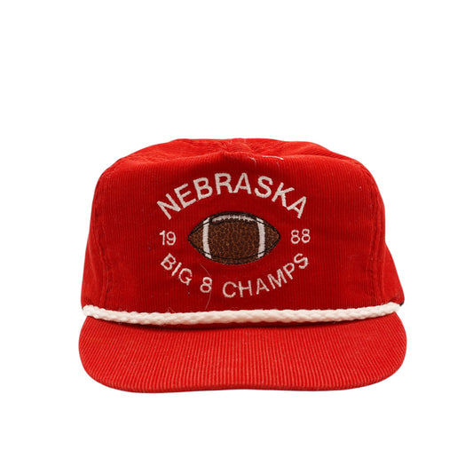 Vintage Nebraska Huskers 1994 Big 8 Champs Corduroy Strapback Hat