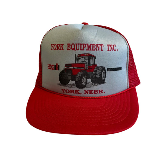Vintage York Equipment Case International Harvester Magnum Snapback Hat