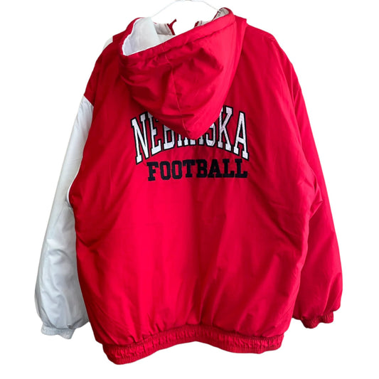 Vintage Nebraska Huskers Puffer Jacket Adidas XL