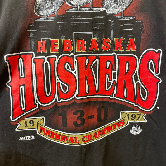 Vintage Nebraska Huskers 1997 National Champions Shirt L