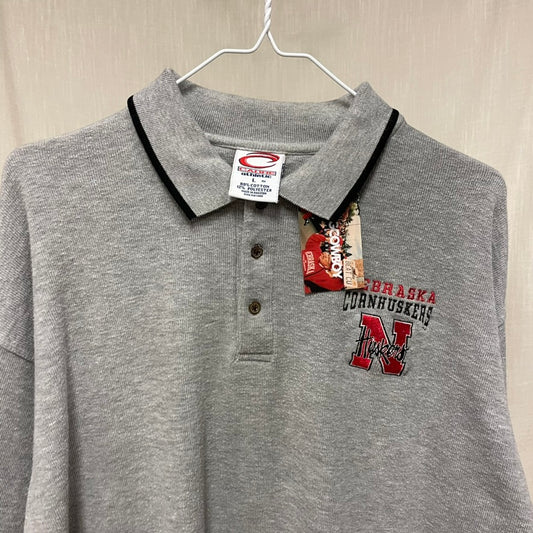 Vintage Nebraska Huskers Polo Shirt L