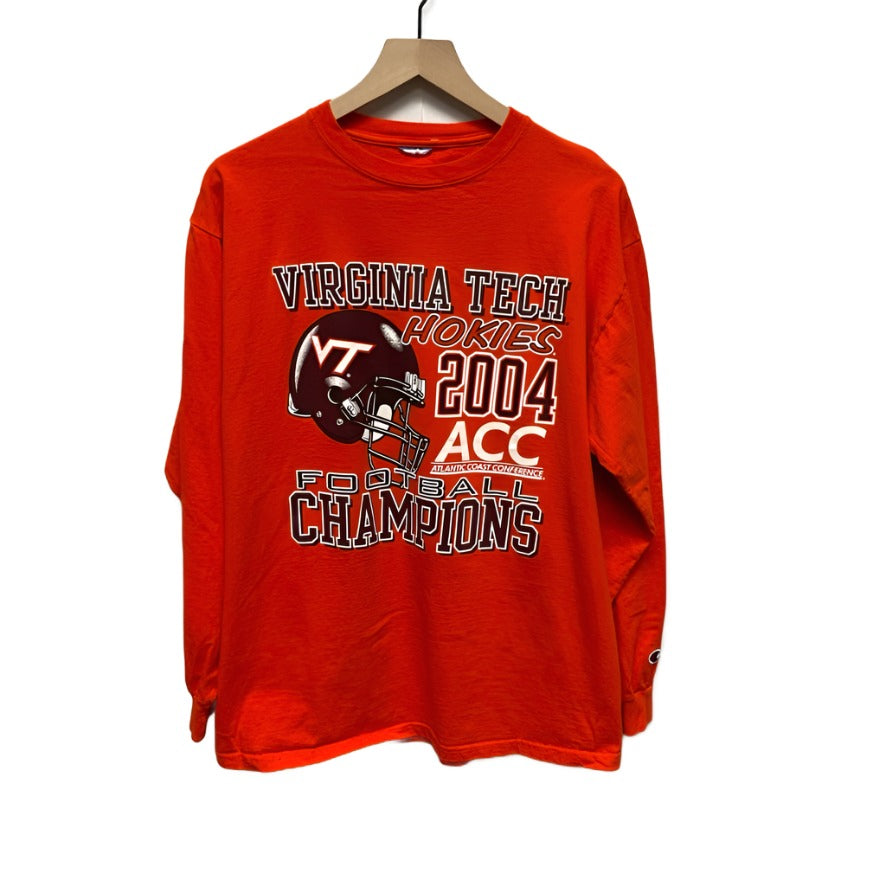 Vintage Virgina Tech ACC Champions Graphic Long Sleeve Shirt L