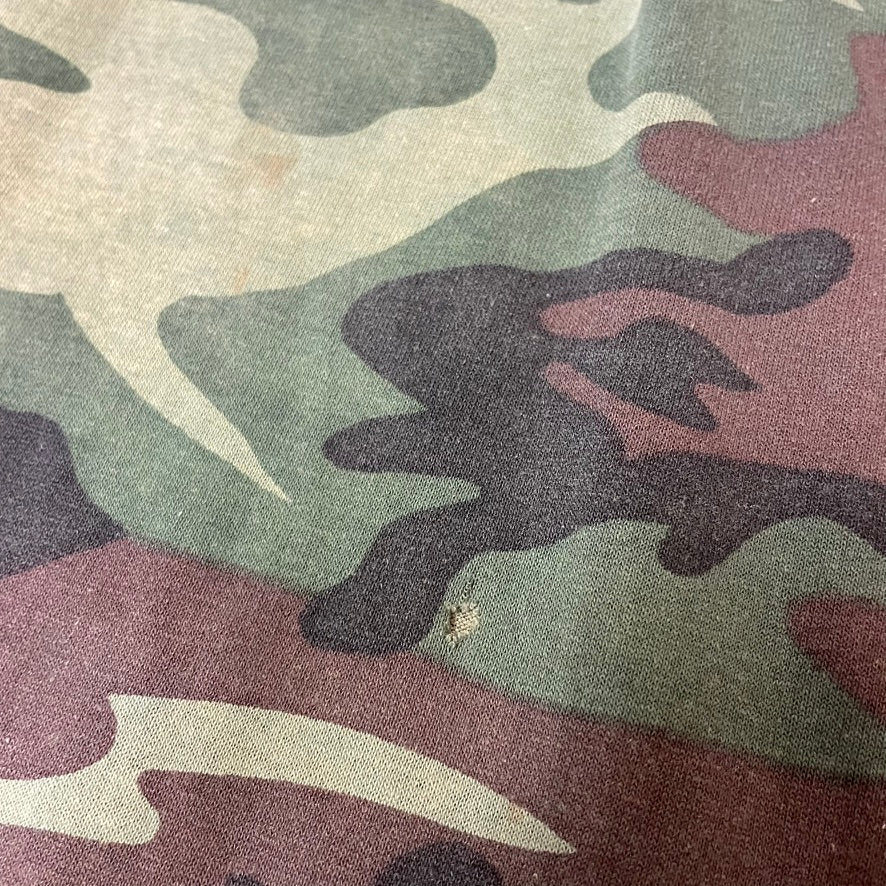 Vintage Woodland Camo Henley Shirt XL