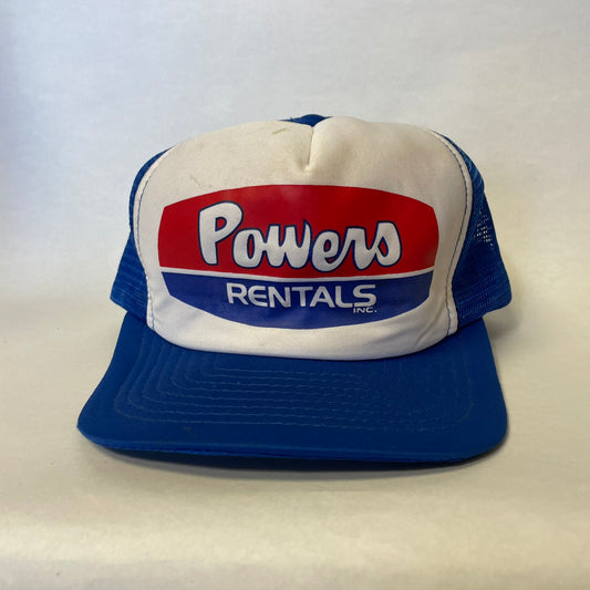 Vintage Powers Rentals Snapback Trucker Hat