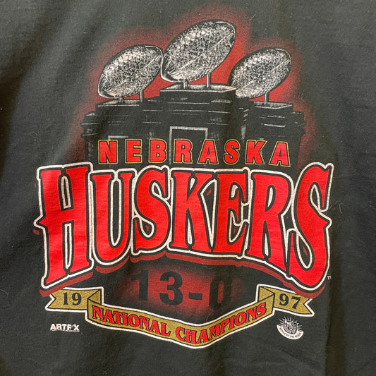 Vintage Nebraska Huskers 1997 National Champions Shirt XL