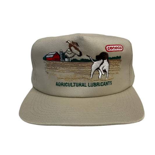 Vintage Conoco Agriculture Lubricants Animal Snapback