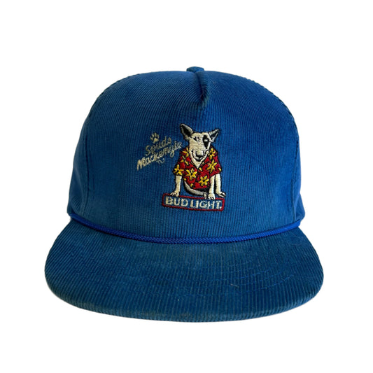 Vintage Bud Light Spuds Mackenzie Corduroy Snapback Hat