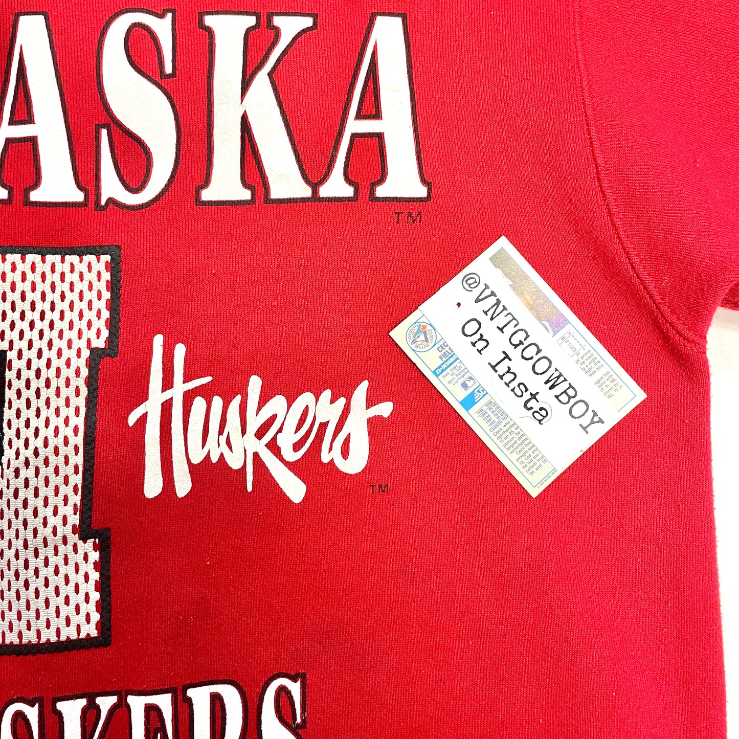 Vintage Nebraska Huskers Decotex Crewneck L