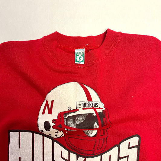 Vintage Nebraska Huskers Discus Crewneck L