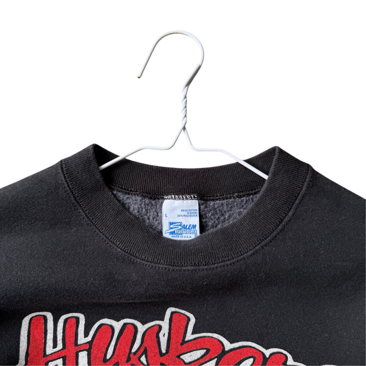 Vintage Nebraska Huskers BACK 2 BACK National Champions Salem Ring Crewneck - L