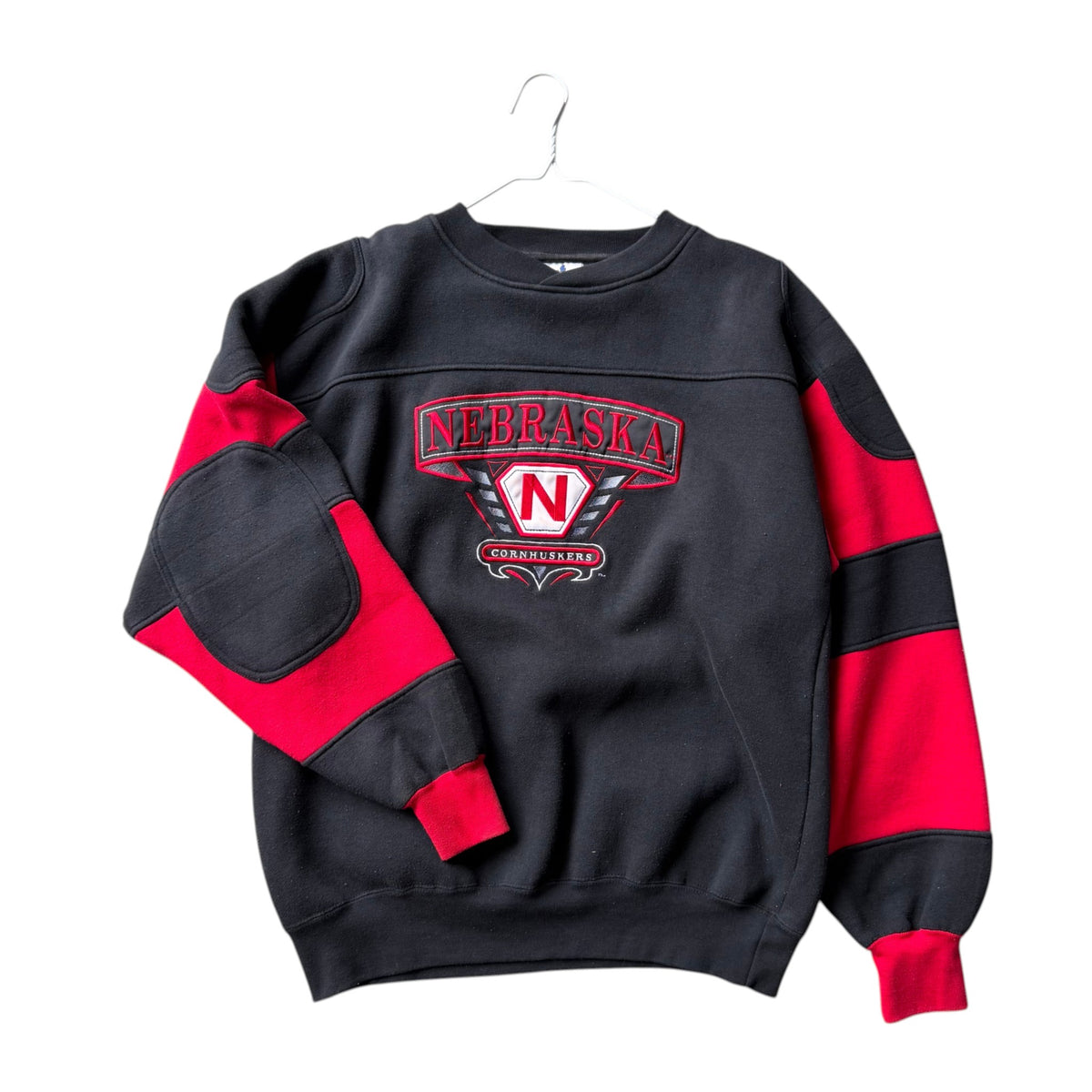 Vintage Nebraska Huskers Patchwork Sweatshirt - L