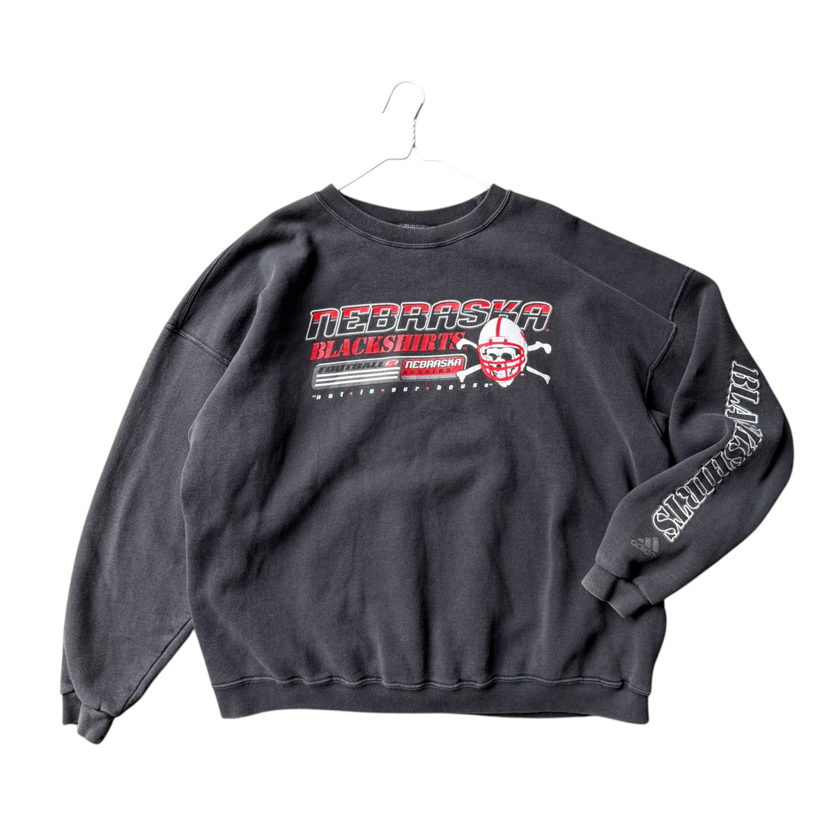 Vintage Nebraska Huskers Blackshirts Adidas Crewneck - XXL