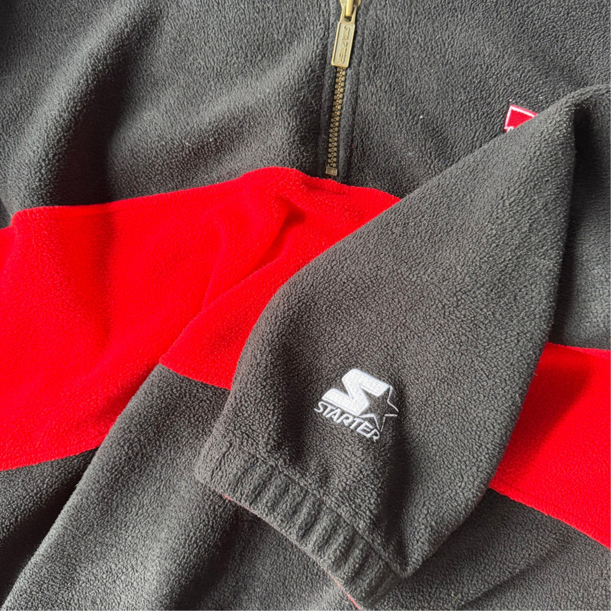Vintage Nebraska Huskers STARTER Fleece Quarter-Zip - XL