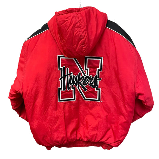 Vintage Nebraska Huskers LOGO 7 Puffer Jacket XL