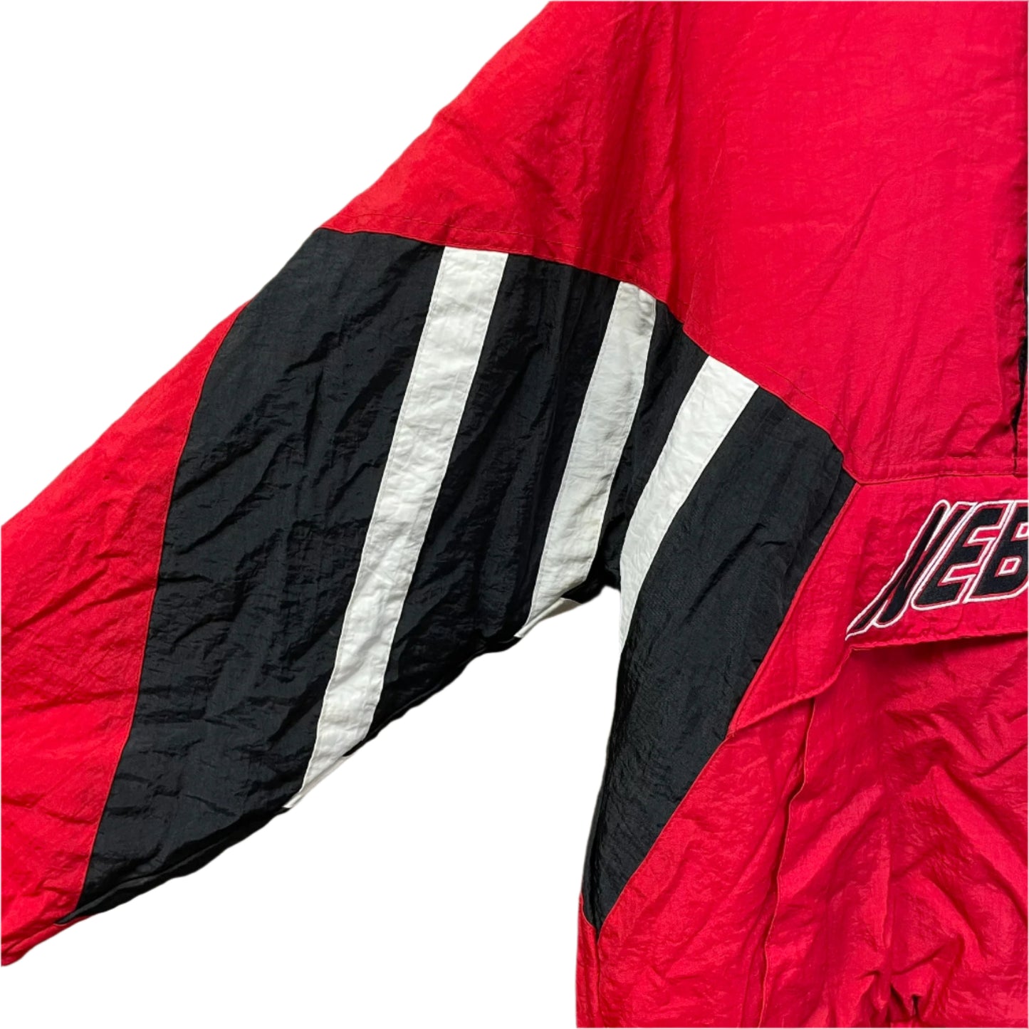 Vintage Nebraska Huskers STARTER Quarter Zip Puffer M