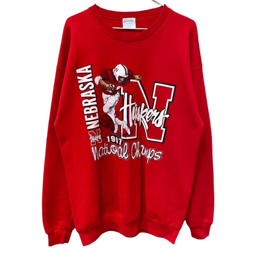 Vintage Nebraska Huskers 1997 National Champions Crewneck L
