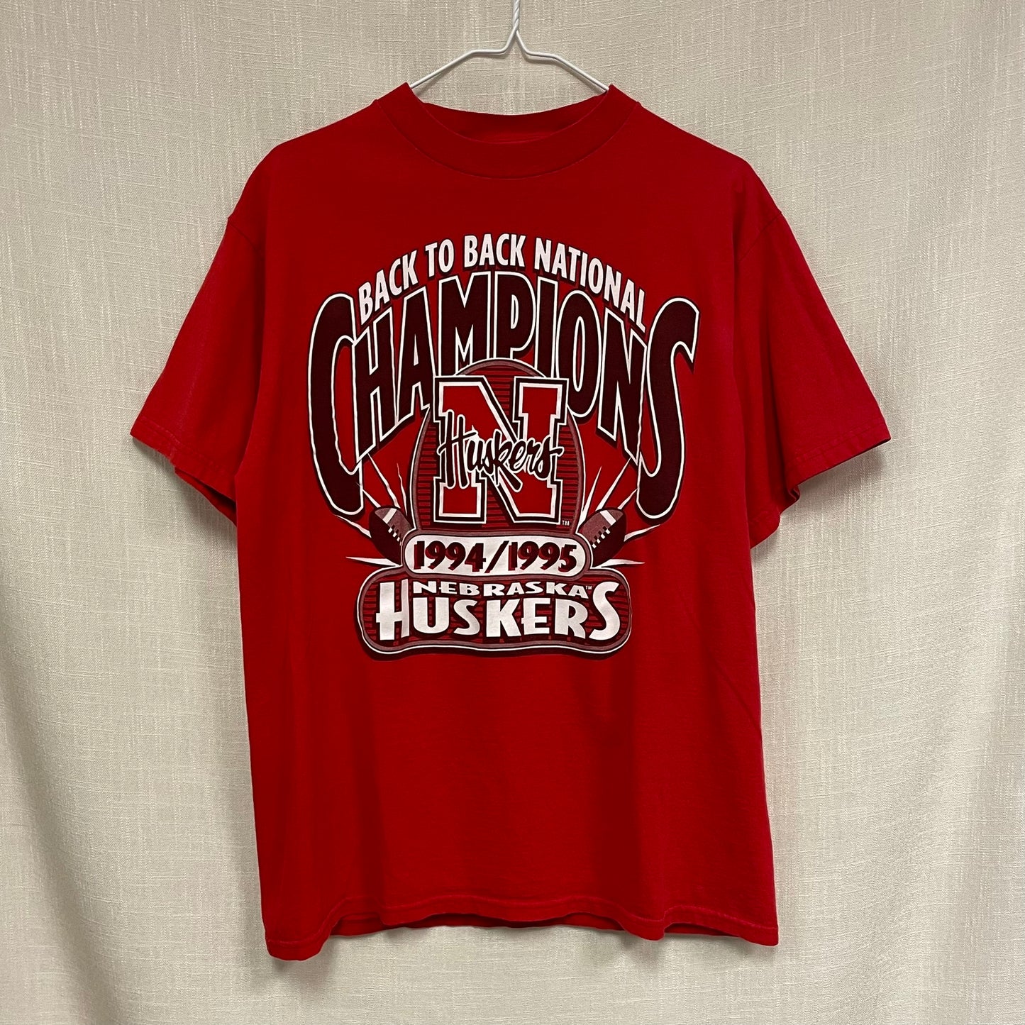 Vintage Nebraska Huskers 1994 1995 National Champions Shirt L