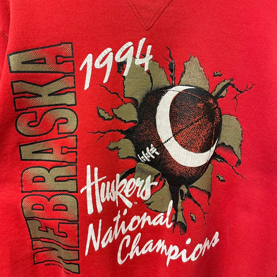 Vintage Nebraska Huskers 1994 National Champions w/ Back Hit Crewneck S