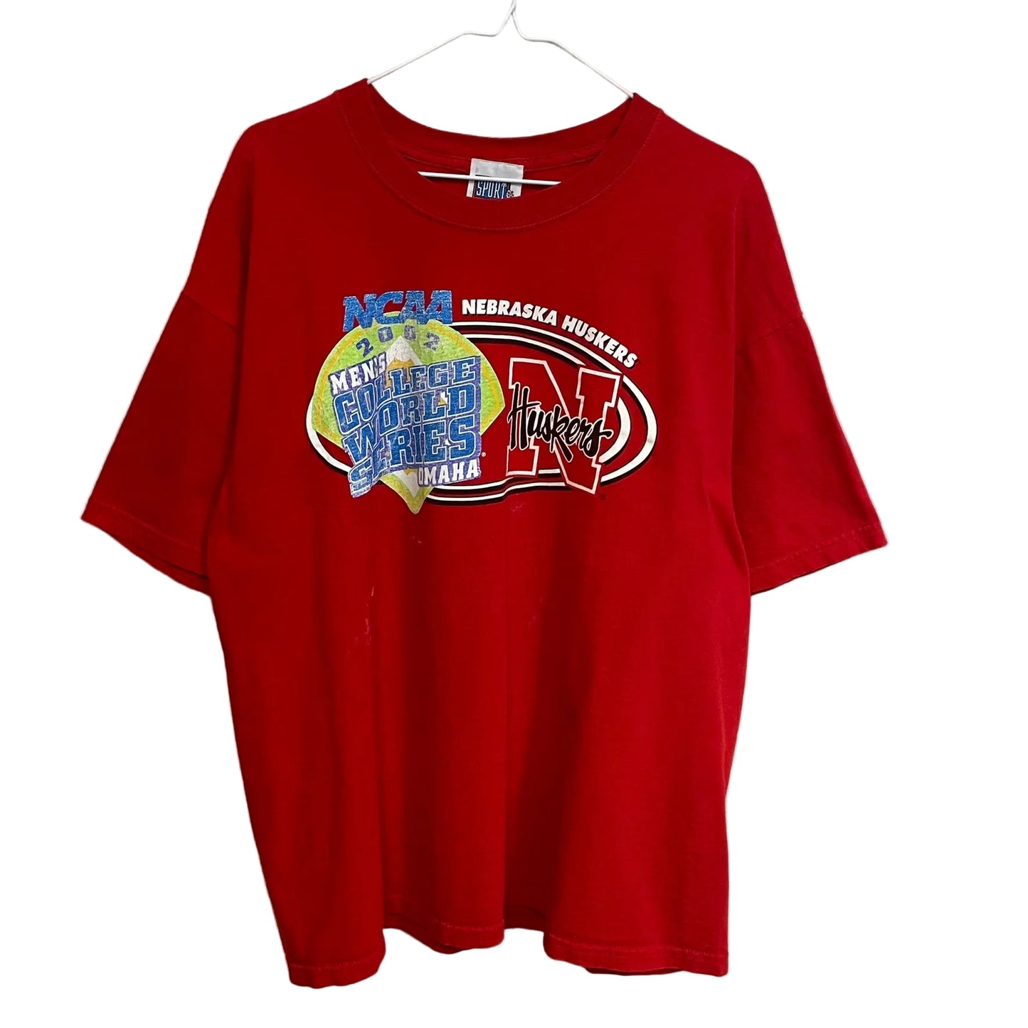 Vintage Nebraska Huskers Baseball 2002 College World Series Shirt XL