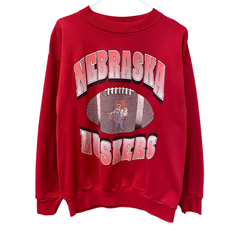 Vintage Nebraska Huskers Herbie Football Crewneck L