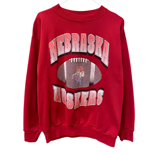 Vintage Nebraska Huskers Herbie Football Crewneck L