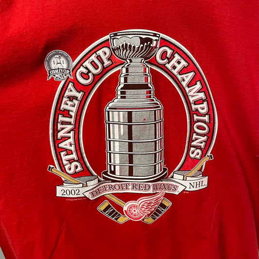 Vintage Stanley Cup Champions Detroit Red Wings NHL Graphic Shirt XL