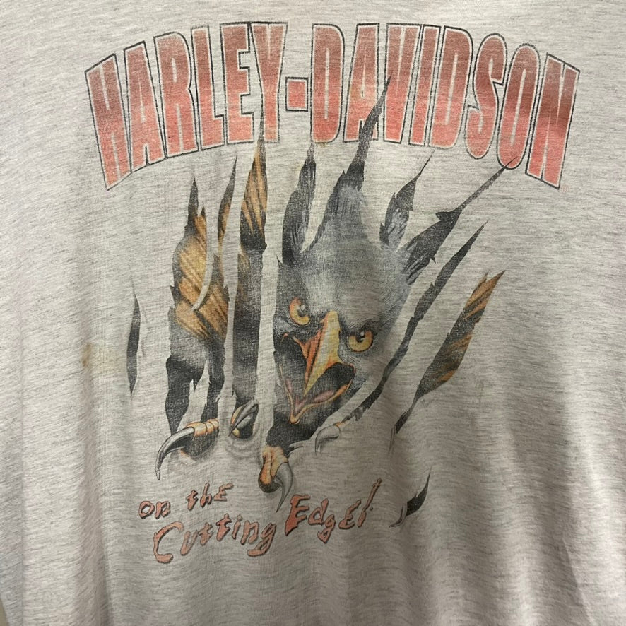 Vintage Harley Davidson 'on the cutting edge' Eagle Peterson's Miami Florida Shirt XL
