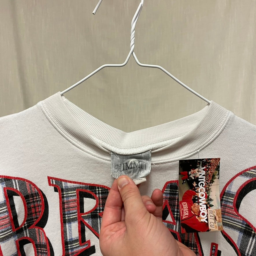 Vintage Nebraska Huskers Spellout Crewneck L