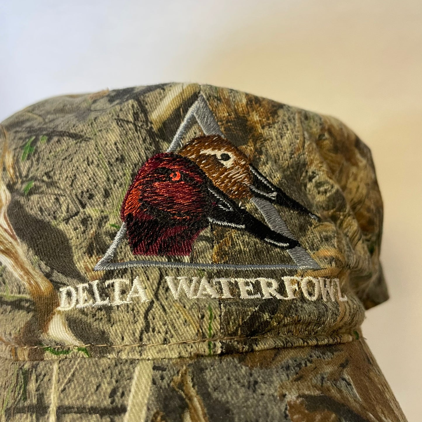 Vintage Delta Waterfowl Camo Strapback Hat