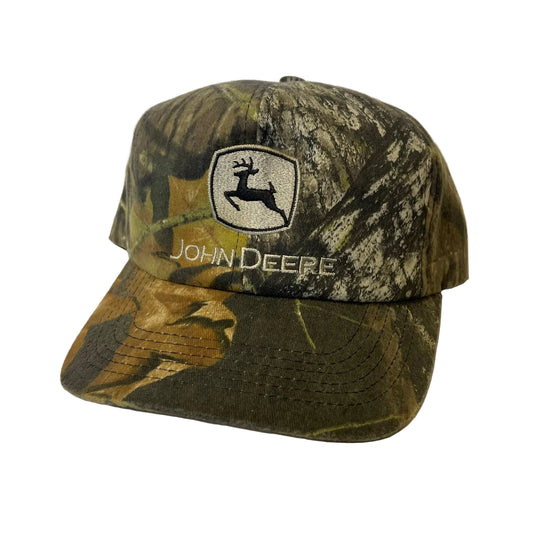 Vintage John Deere Camo Snapback Hat