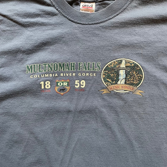 Vintage Multnomah Falls Nature Shirt XL
