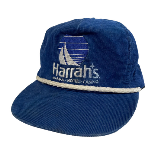 Vintage Corduroy Harrah's Marina Hotel Casino Destination Strapback