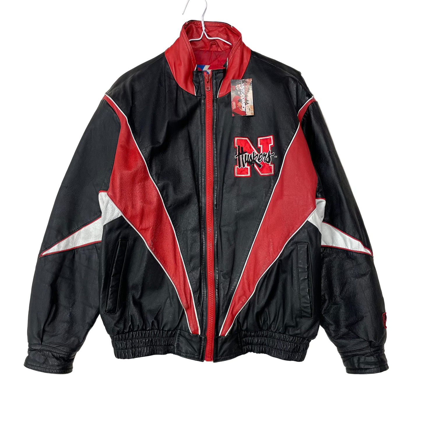 Vintage Nebraska Huskers Leather Jacket L
