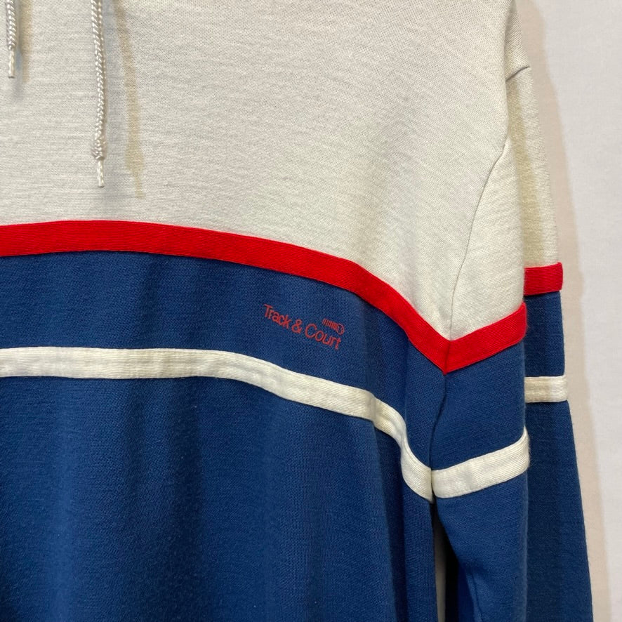 Vintage Track & Court Tennis Hoodie L