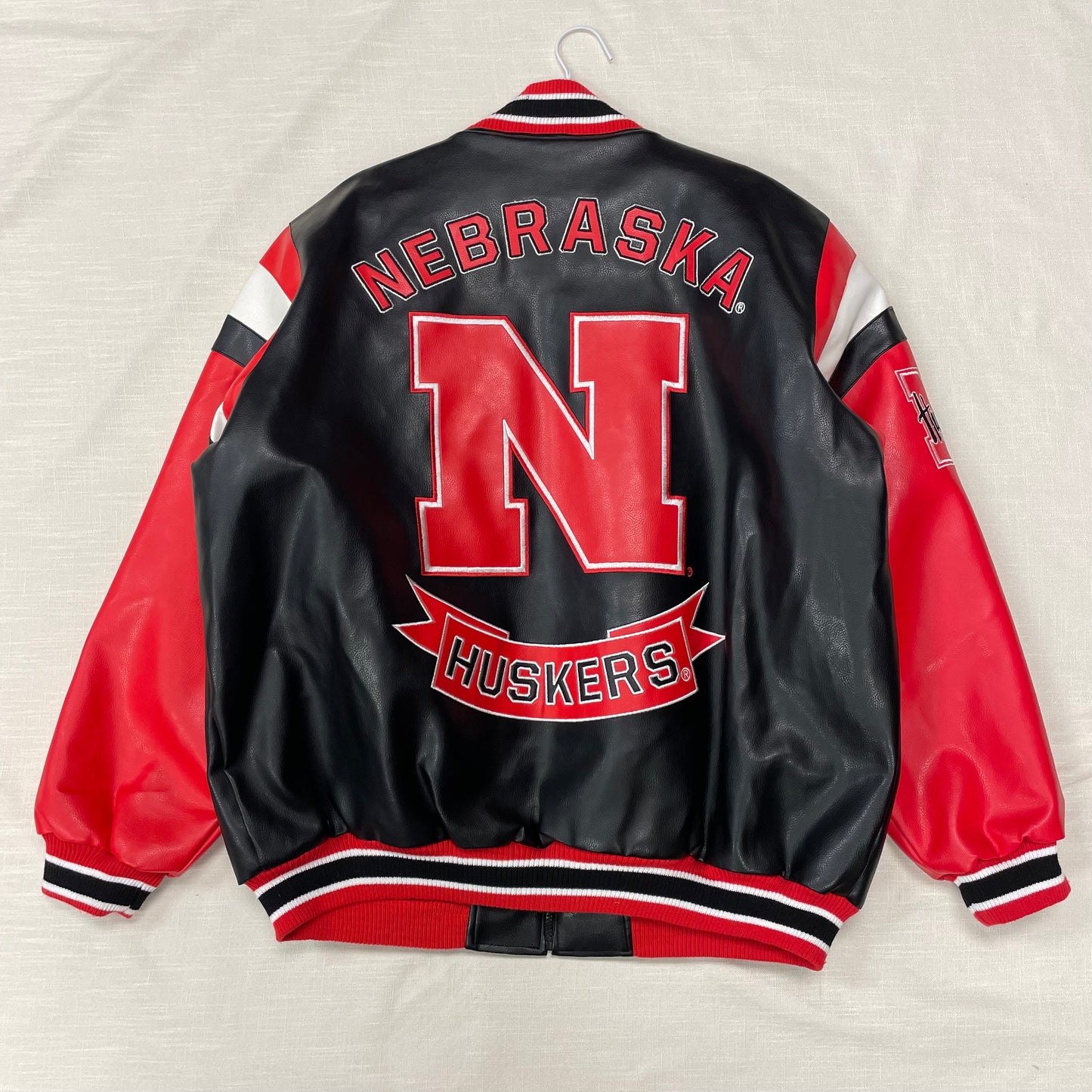 Vintage Nebraska Huskers Leather Jacket XXL