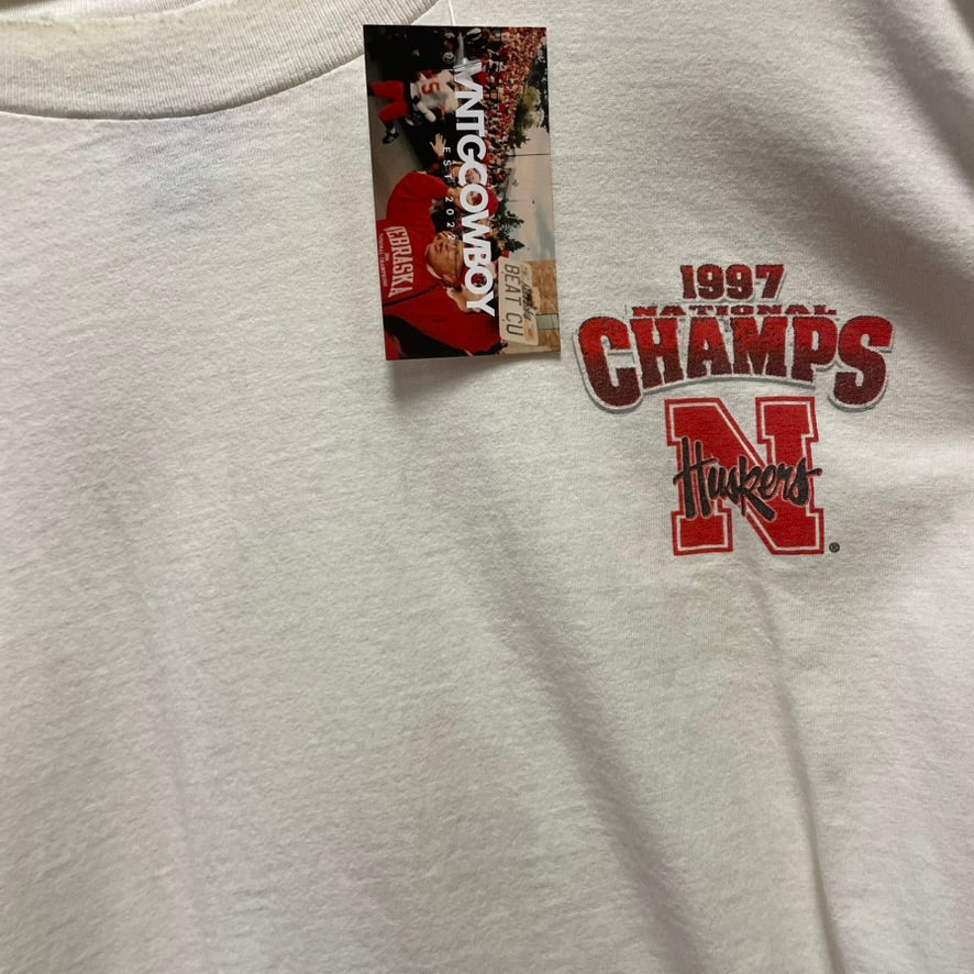 Vintage Nebraska Huskers 1997 National Champions Shirt XXL