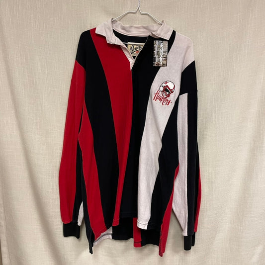 Vintage Nebraska Huskers Rugby Polo Shirt L