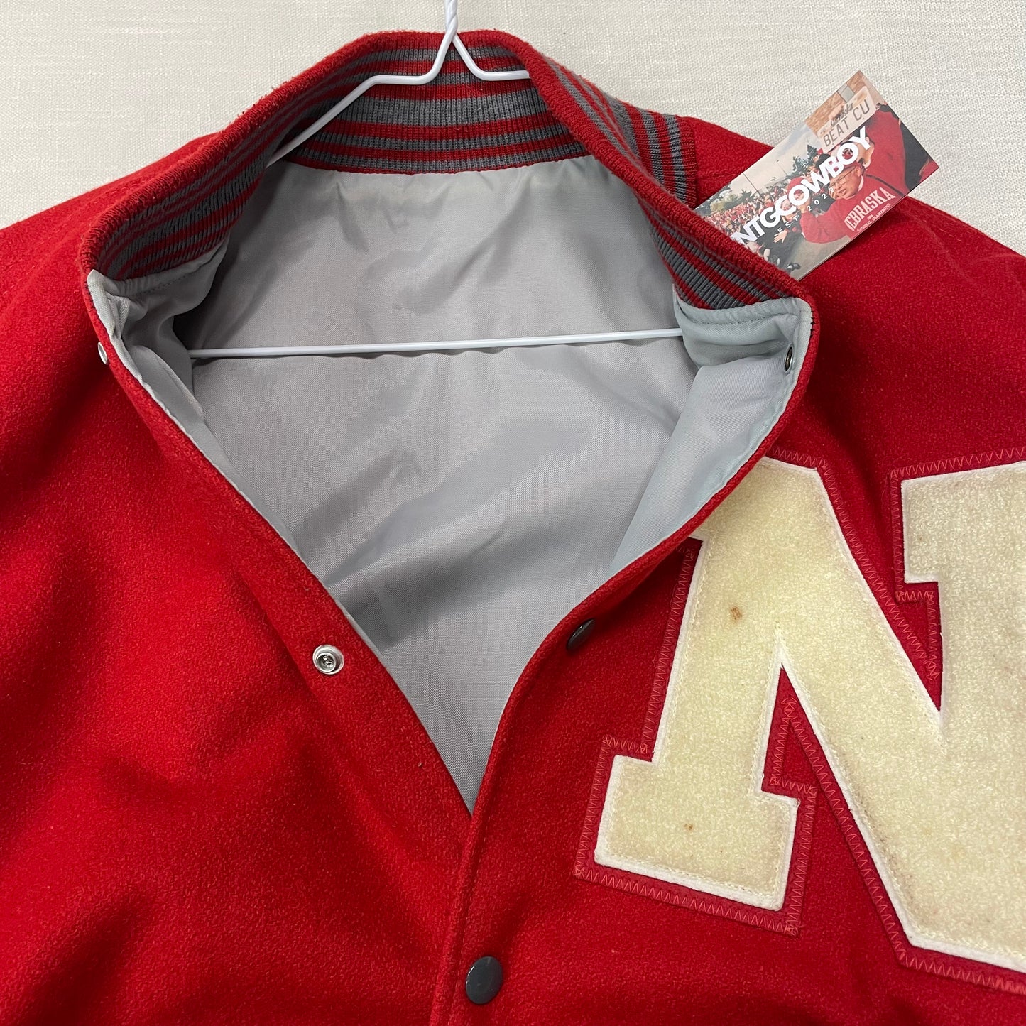 Vintage Nebraska Huskers Letterman Jacket L