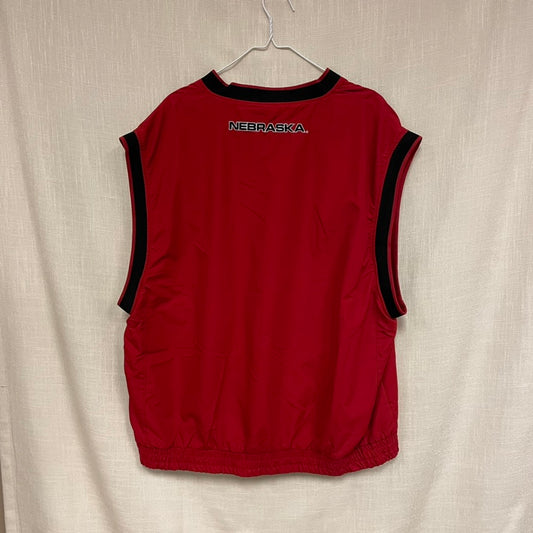 Vintage Nebraska Huskers Windbreaker Vest XL