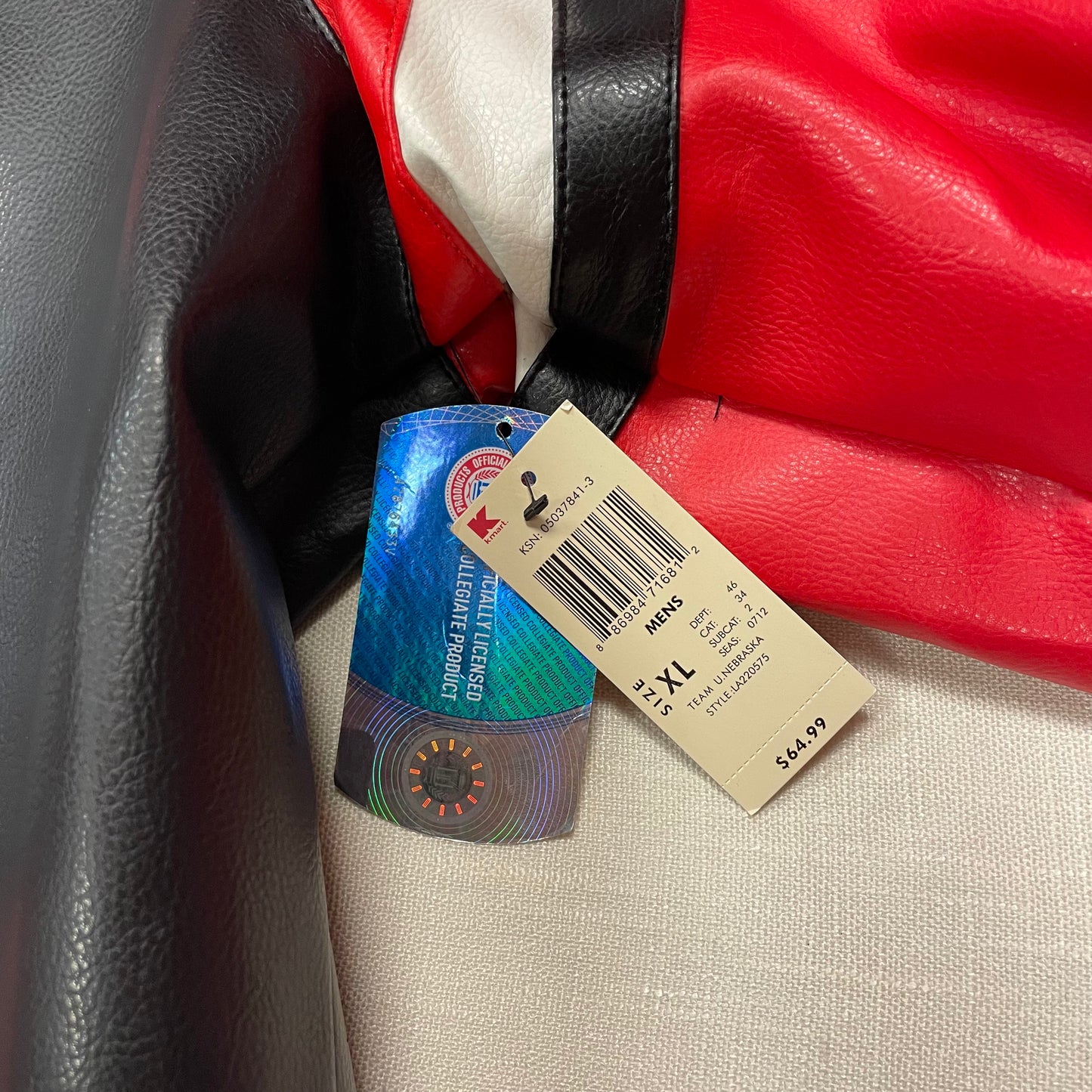 Vintage Nebraska Huskers Leather Jacket XL