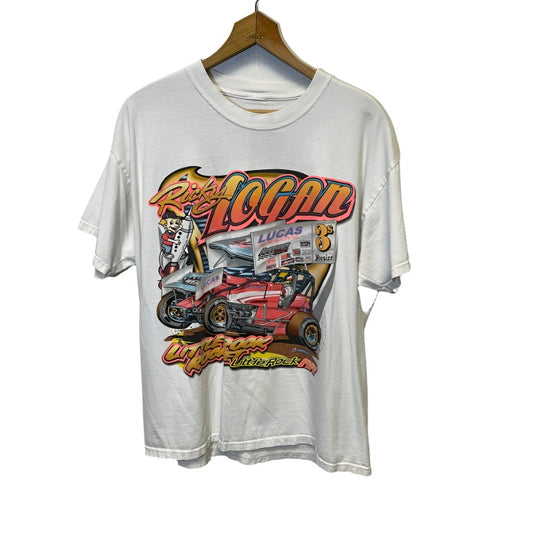 Vintage Ricky Logan Sprint Car Racing Shirt L