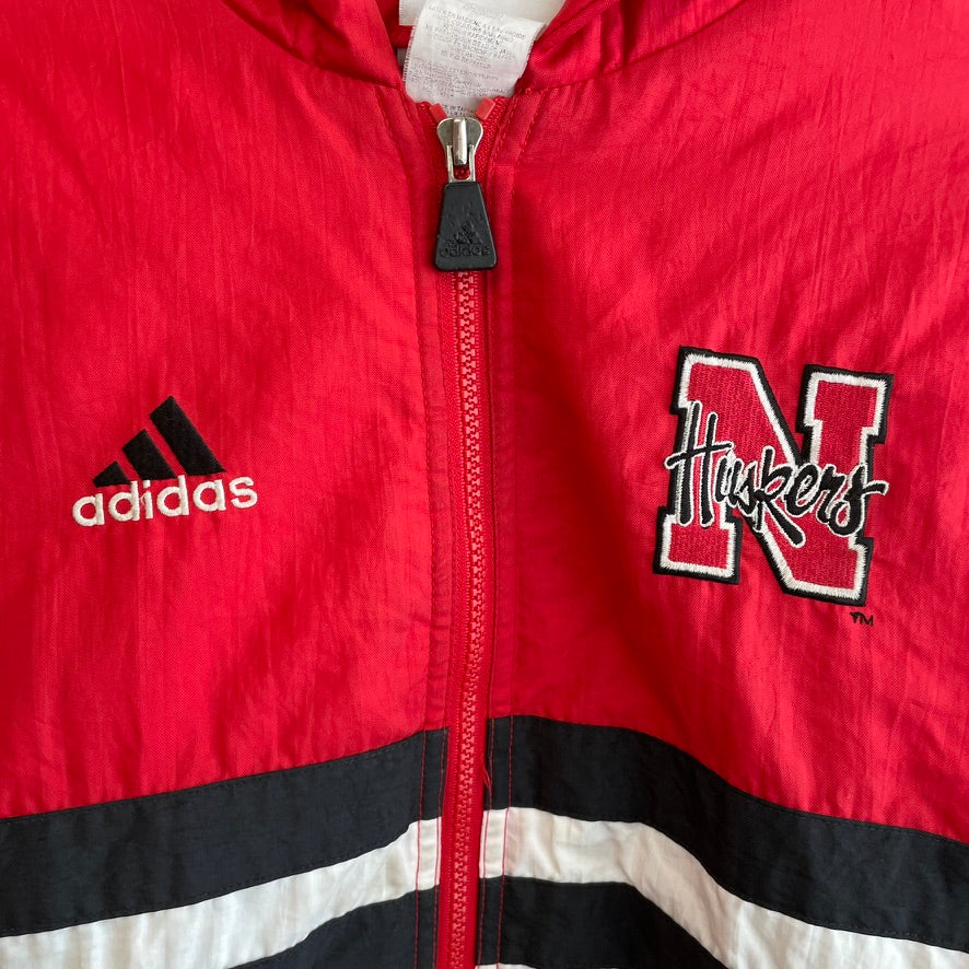 Vintage YOUTH Nebraska Huskers Puffer Jacket Adidas S