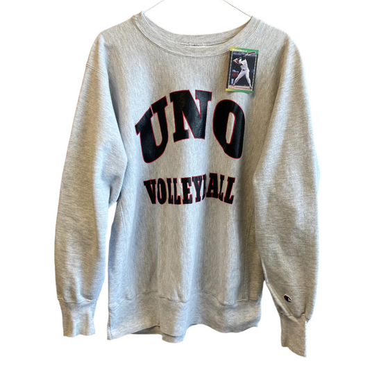 Vintage University of Nebraska Omaha UNO Volleyball Reverse Weave Crewneck XL